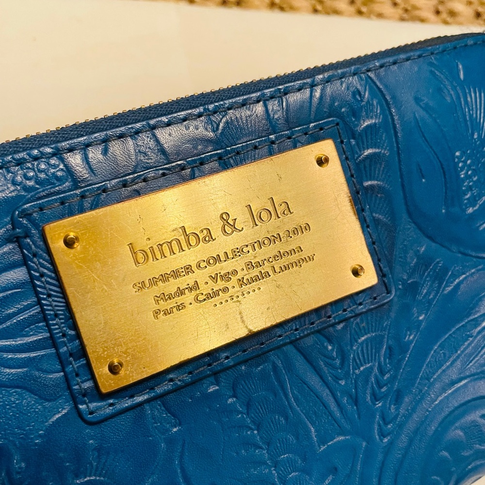Bimba y Lola Blue Leather Wallet